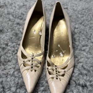 Nine West Beige Strappy Heels